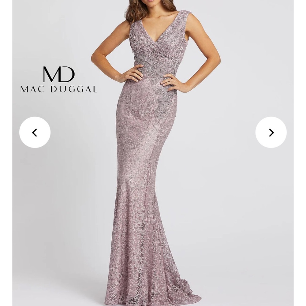 Mac Duggal purple evening gown